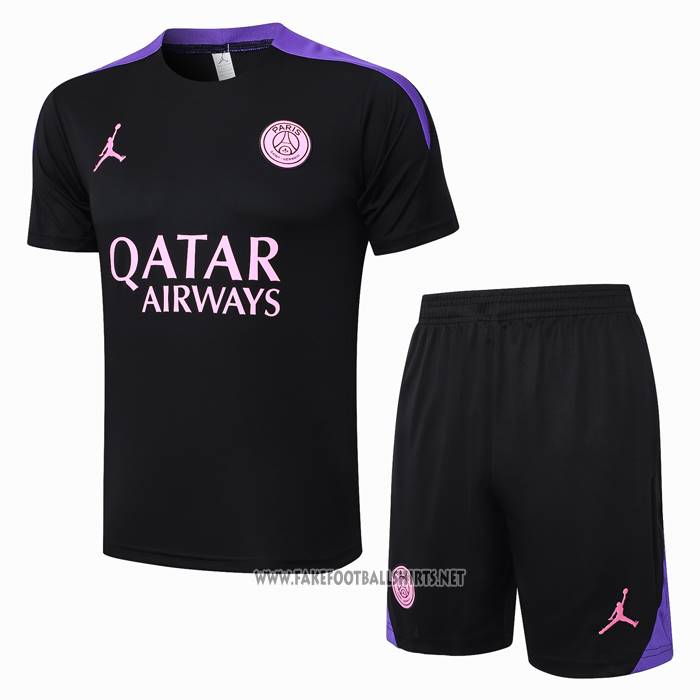 Tracksuit Paris Saint-Germain Jordan Short Sleeve 2024-2025 Black - Shorts